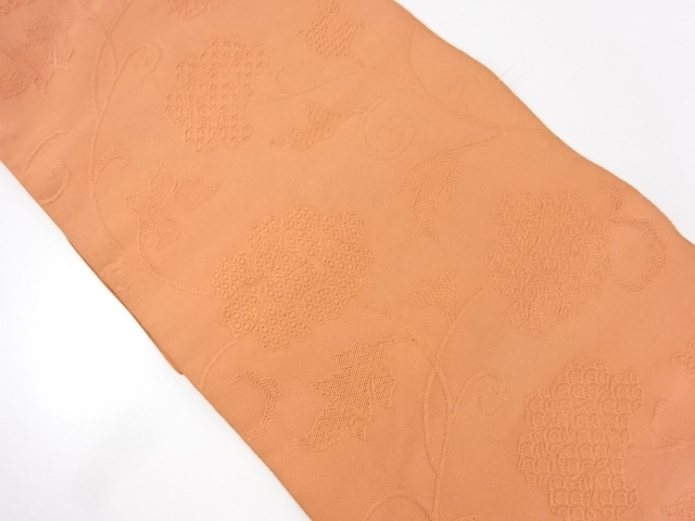 綴れ牡丹唐草模様織り出し名古屋帯